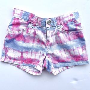 Girls size 6x-7 tie dye denim shorts children’s place